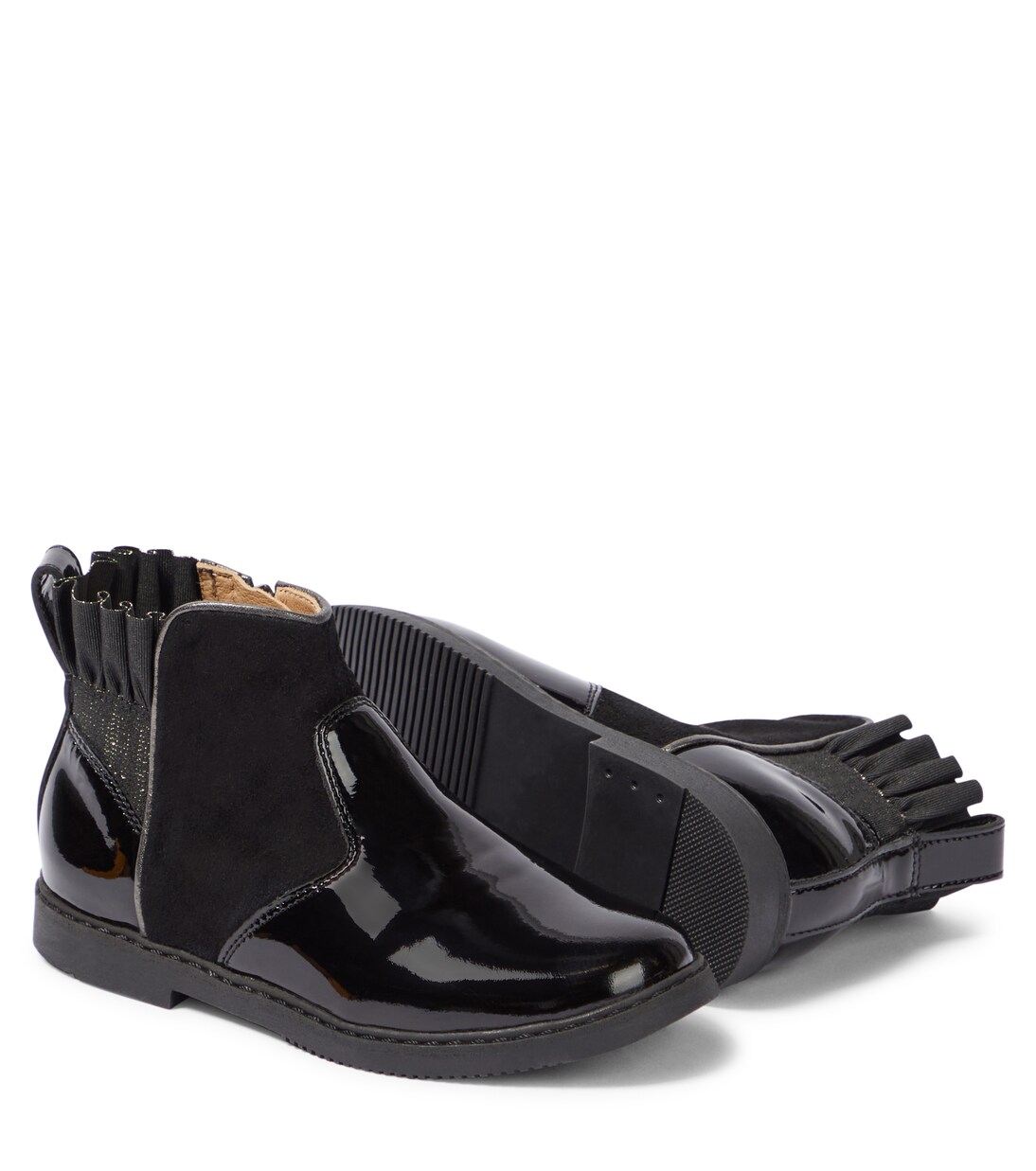 Stivaletti in vernice e suede | Pom d'Api