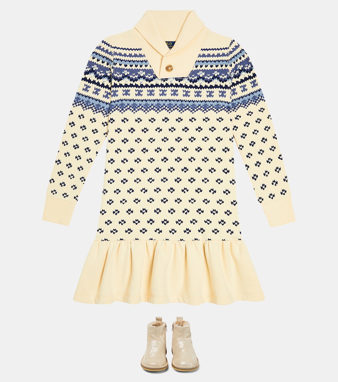 Kleid Fair Isle aus einem Baumwollgemisch | Polo Ralph Lauren Kids
