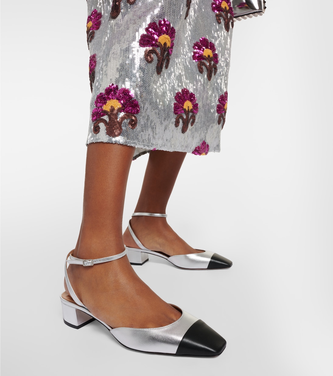 French Flirt 35 metallic leather pumps | Aquazzura