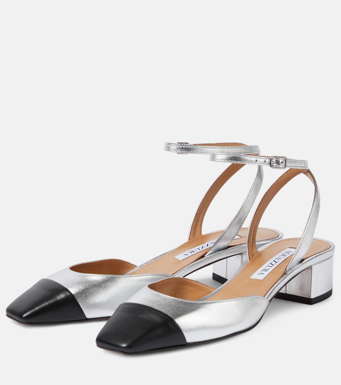 French Flirt 35 metallic leather pumps | Aquazzura