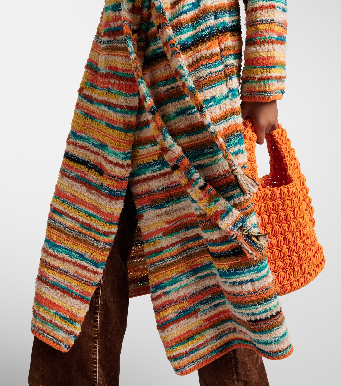 Madurai Stripes intarsia cotton-blend cardigan | Alanui