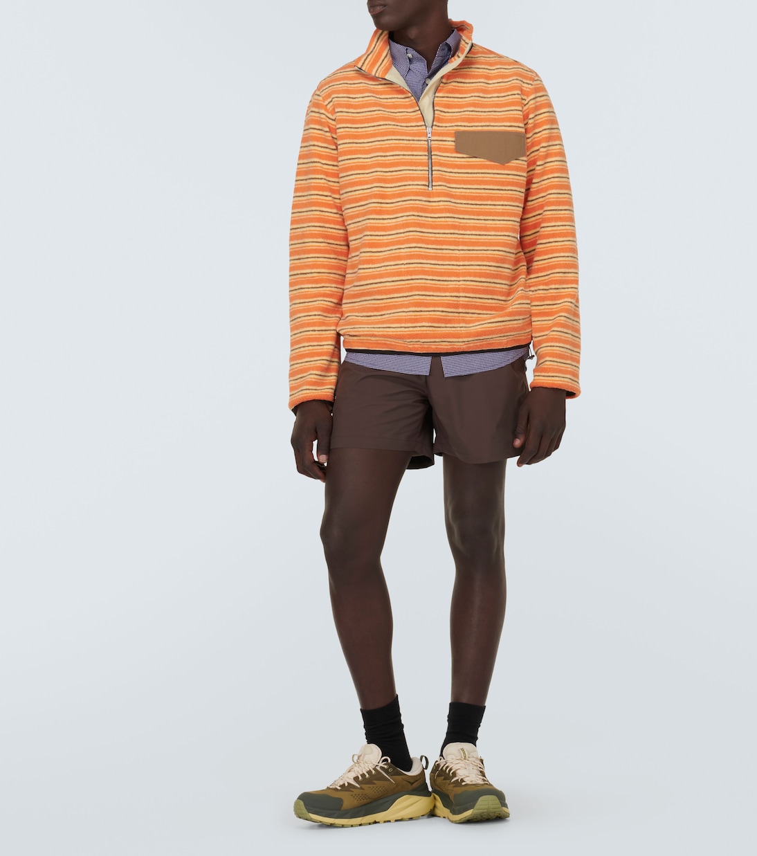 Pullover Kragi in cotone a righe con zip | Ranra