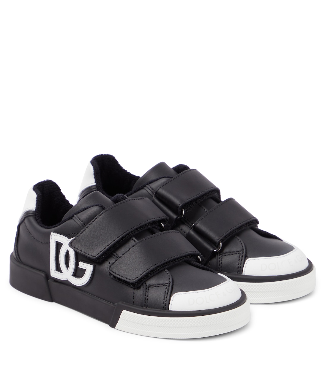 Portofino logo leather sneakers  | Dolce&Gabbana Kids