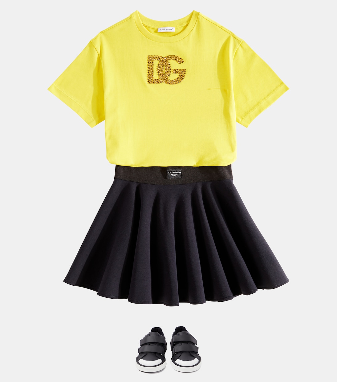 Portofino logo leather sneakers  | Dolce&Gabbana Kids