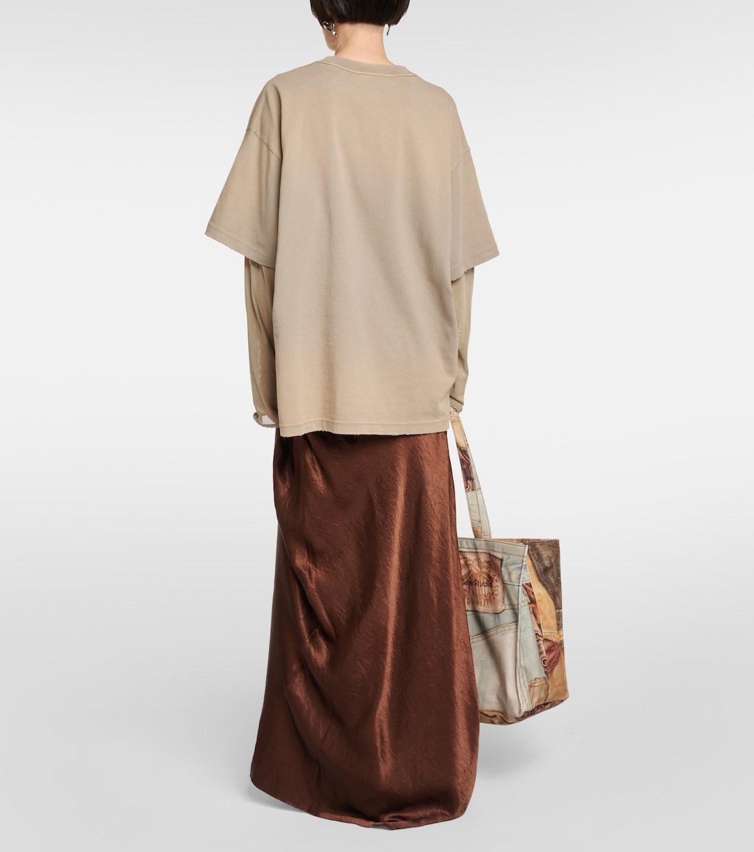 Layered printed cotton jersey T-shirt | Acne Studios