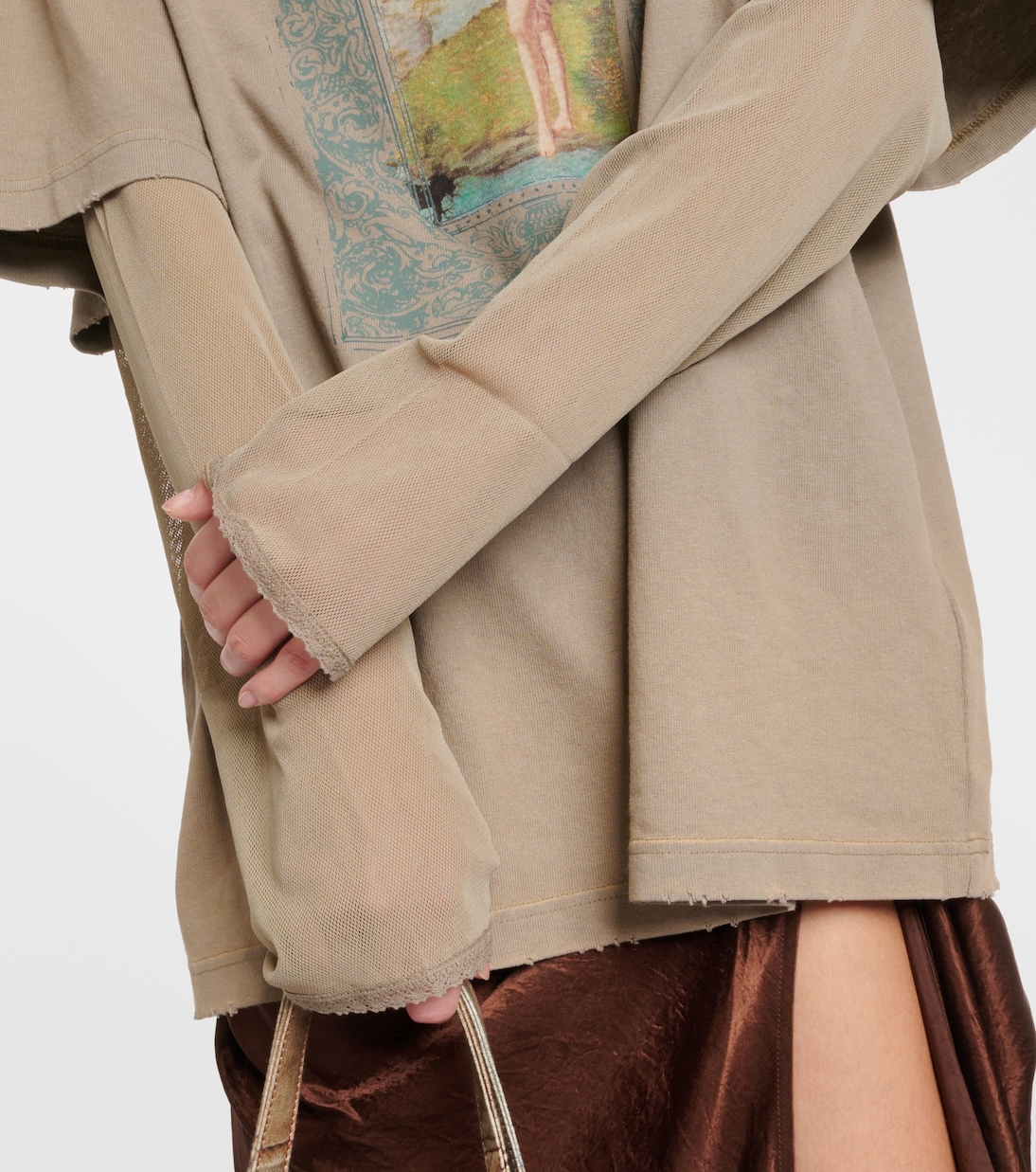 Layered printed cotton jersey T-shirt | Acne Studios