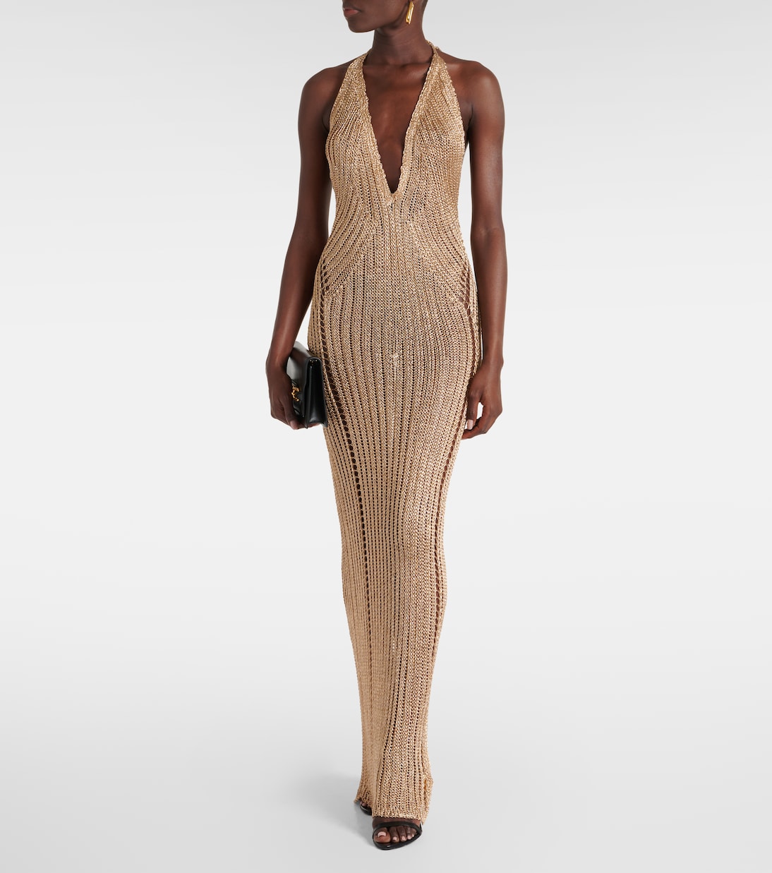Halterneck chainmail gown | Tom Ford
