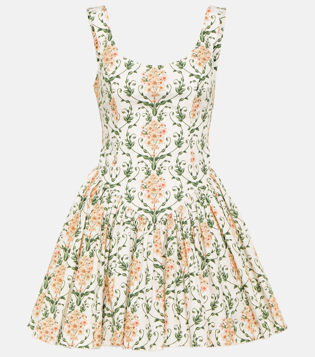 Vestido corsé Pluma de algodón floral | Agua by Agua Bendita