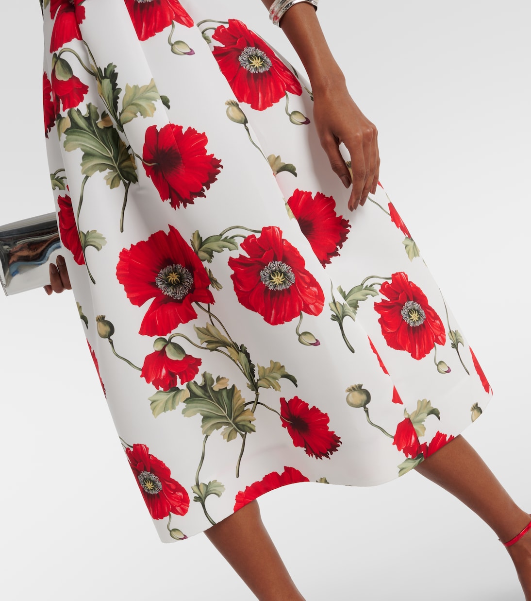 Robe midi Poppy brodée | Oscar de la Renta