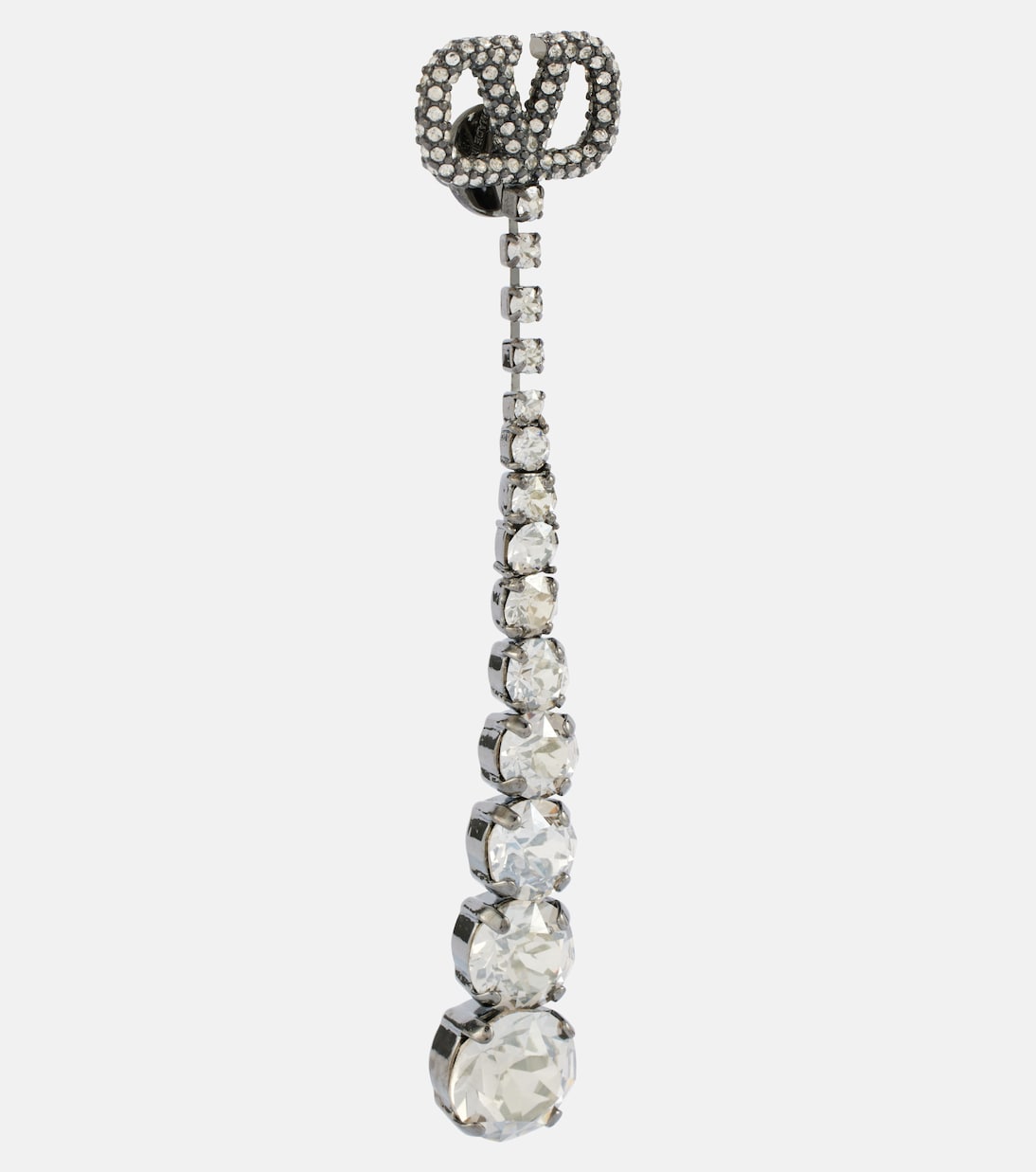 VLogo Signature embellished drop earrings | Valentino