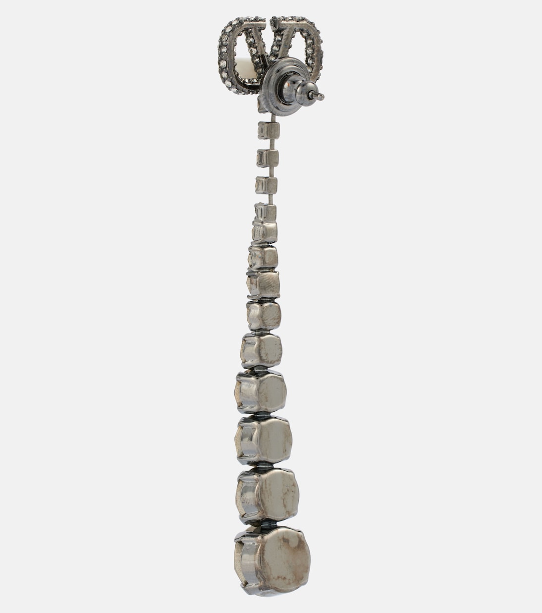VLogo Signature embellished drop earrings | Valentino