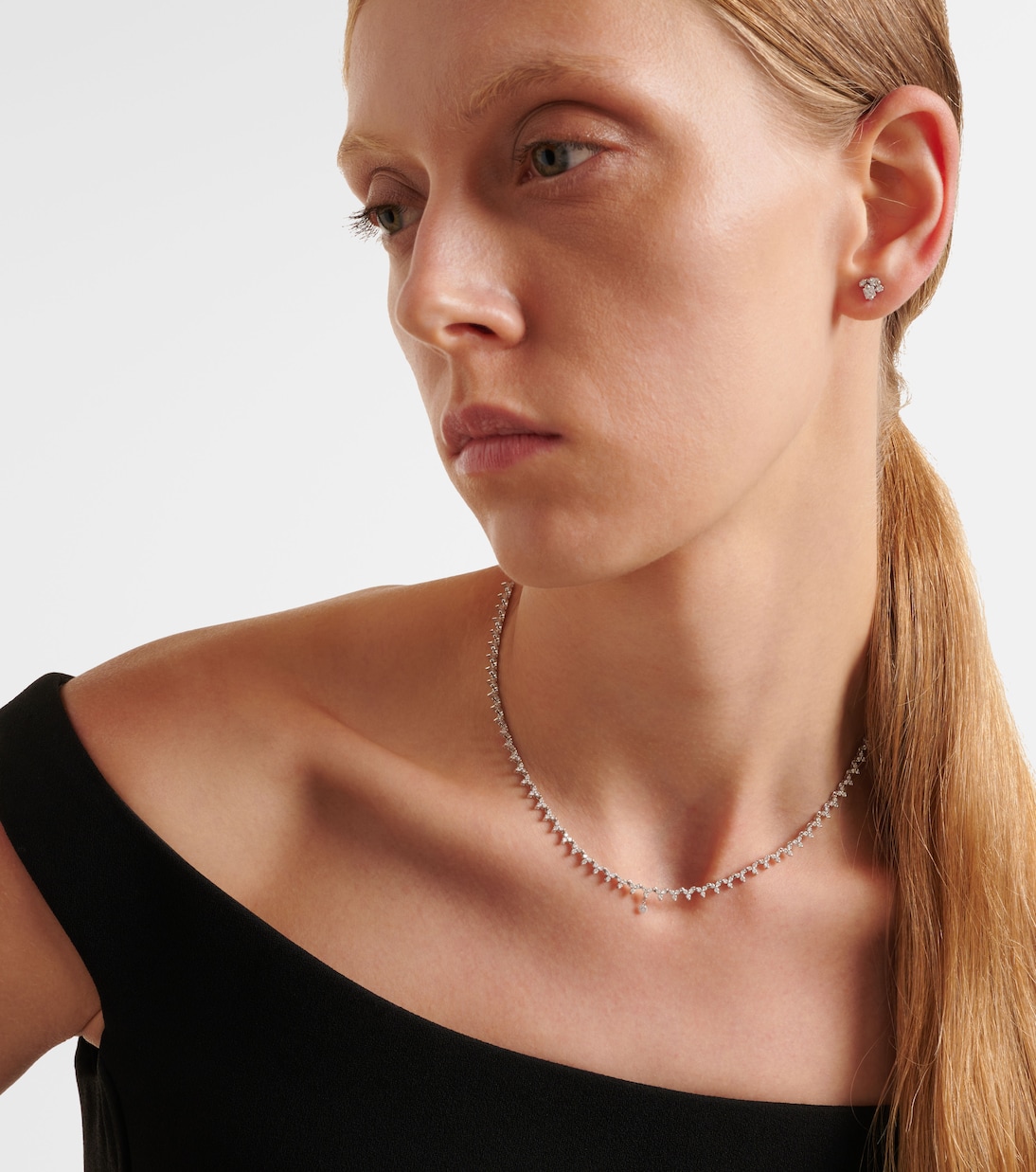 Collier en or blanc 18 ct et diamants | Persée