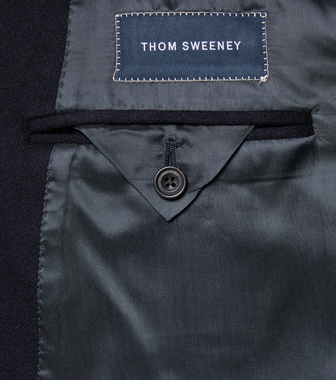 Double-breasted wool and cashmere overcoat | Thom Sweeney