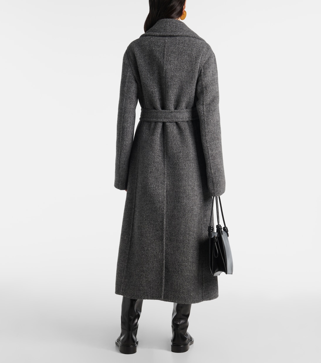 Belted wool-blend pile coat | Jil Sander