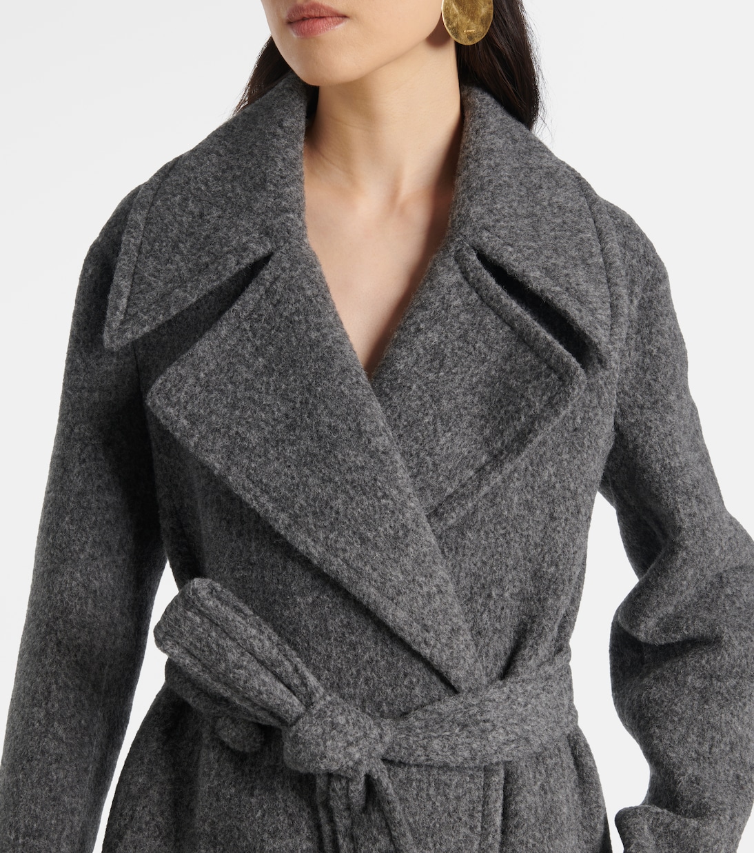 Belted wool-blend pile coat | Jil Sander