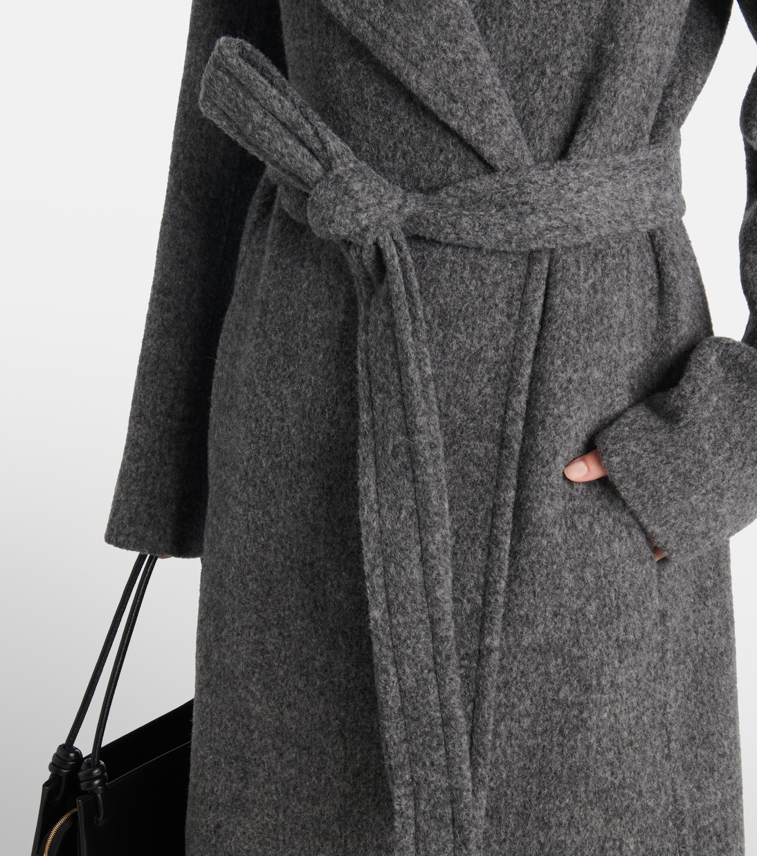 Belted wool-blend pile coat | Jil Sander