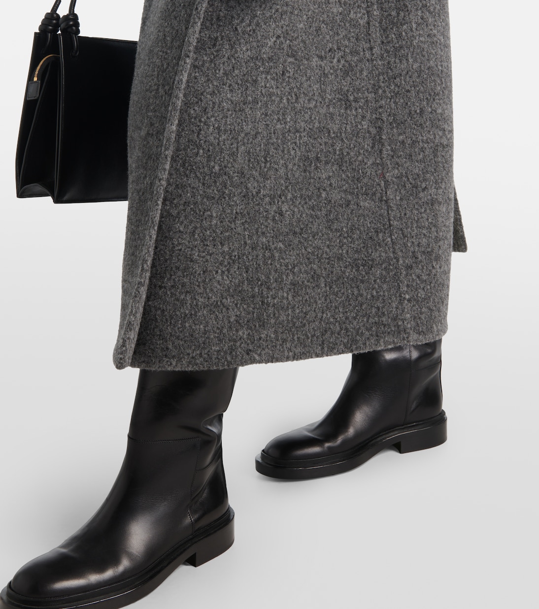 Belted wool-blend pile coat | Jil Sander