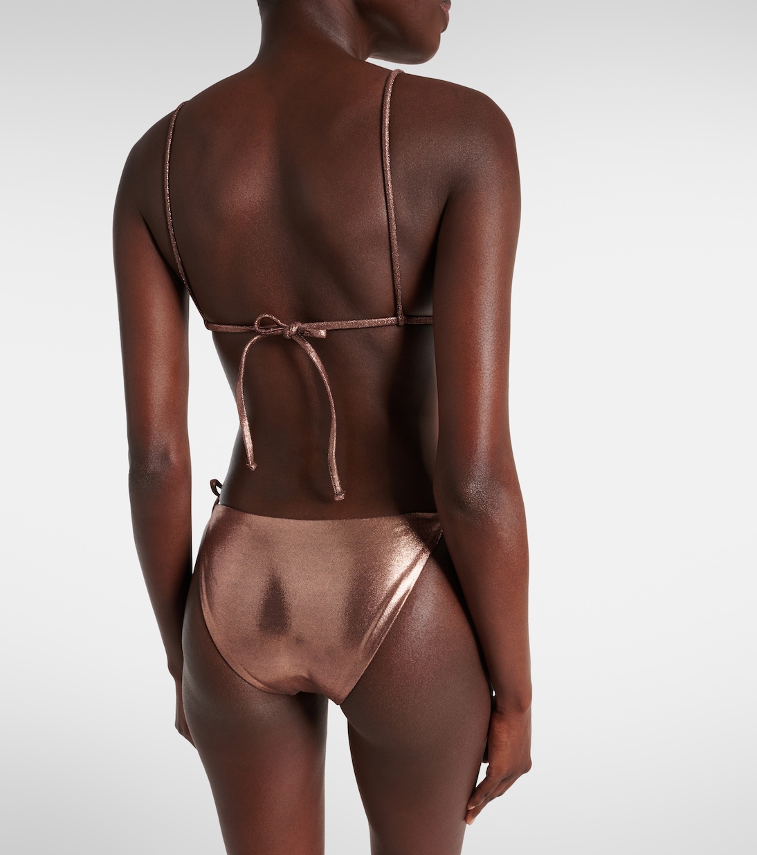 Bikini-Höschen Ties aus Lamé | Jade Swim