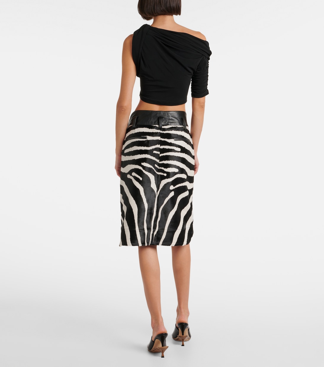 Falda midi Tozzi de pelo de becerro  | Jacquemus
