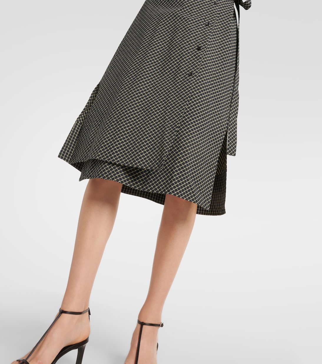 White Label Lane checked cotton wrap dress | Proenza Schouler