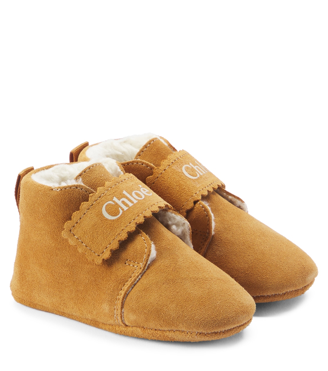 Bébé – Bottines en daim à logo | Chloé Kids