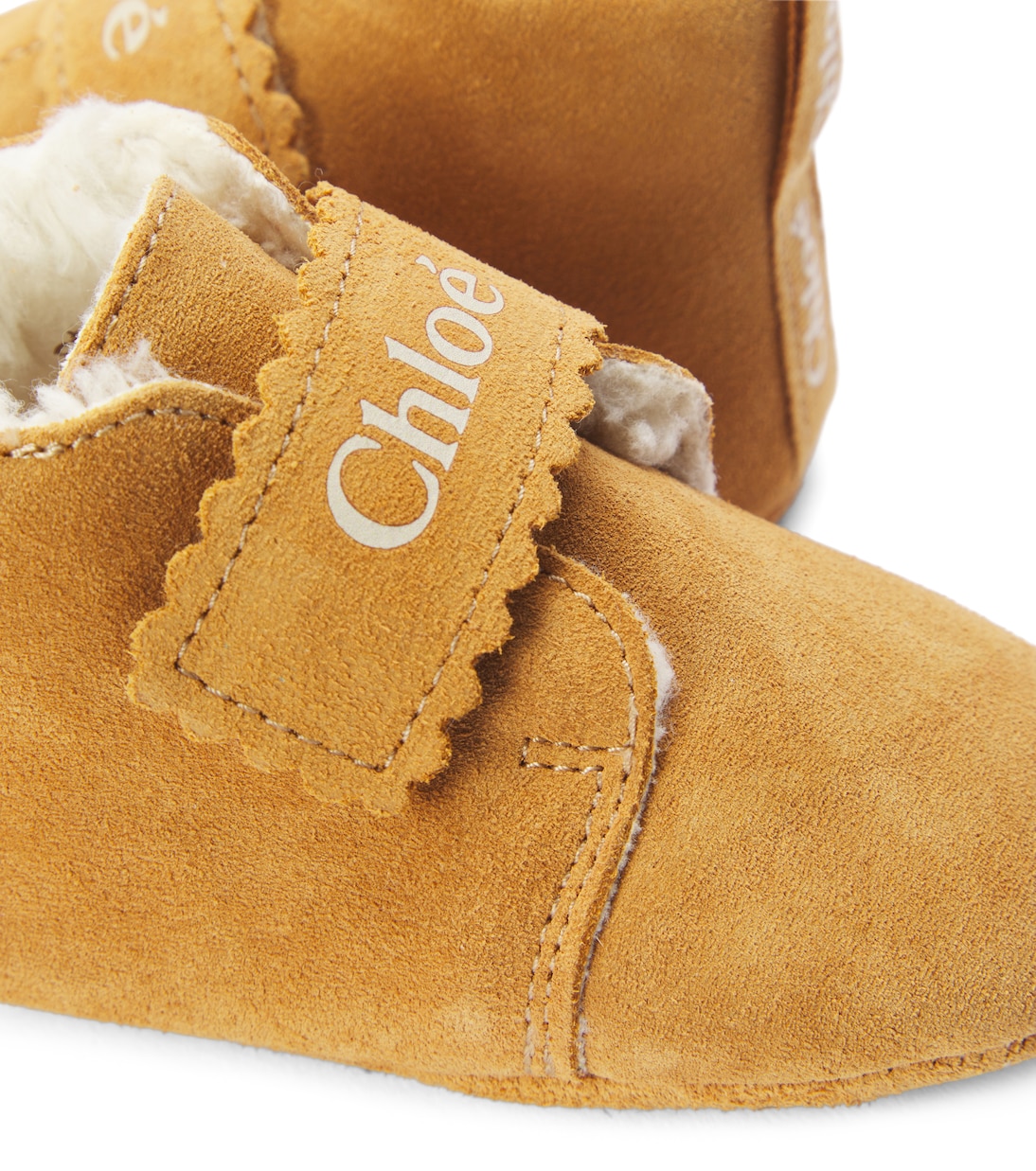 Bébé – Bottines en daim à logo | Chloé Kids