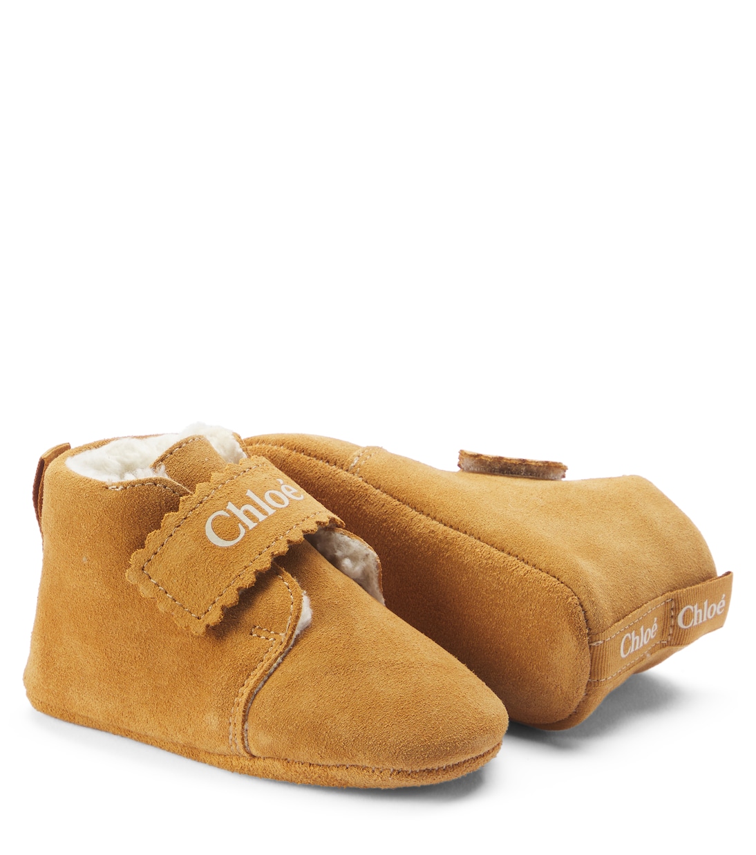 Bébé – Bottines en daim à logo | Chloé Kids