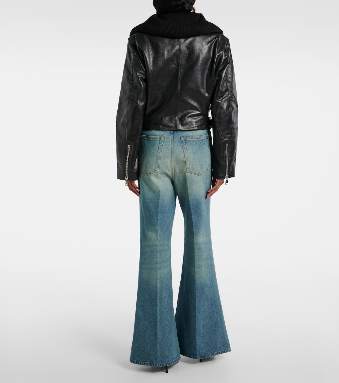 Veste raccourcie en cuir | Victoria Beckham