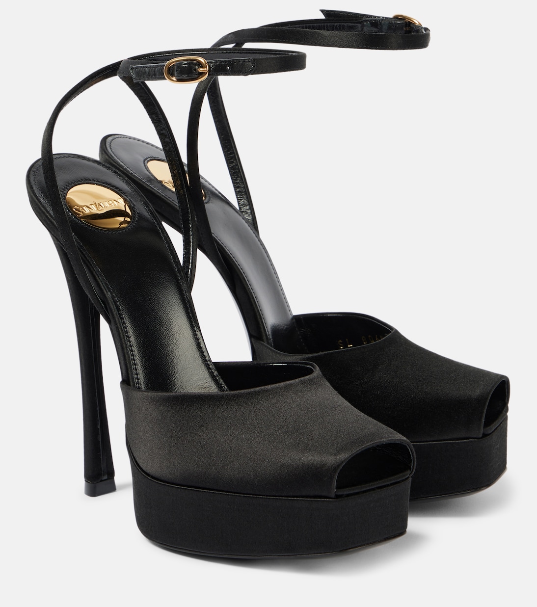 La Scandale 135 satin crêpe platform sandals | Saint Laurent