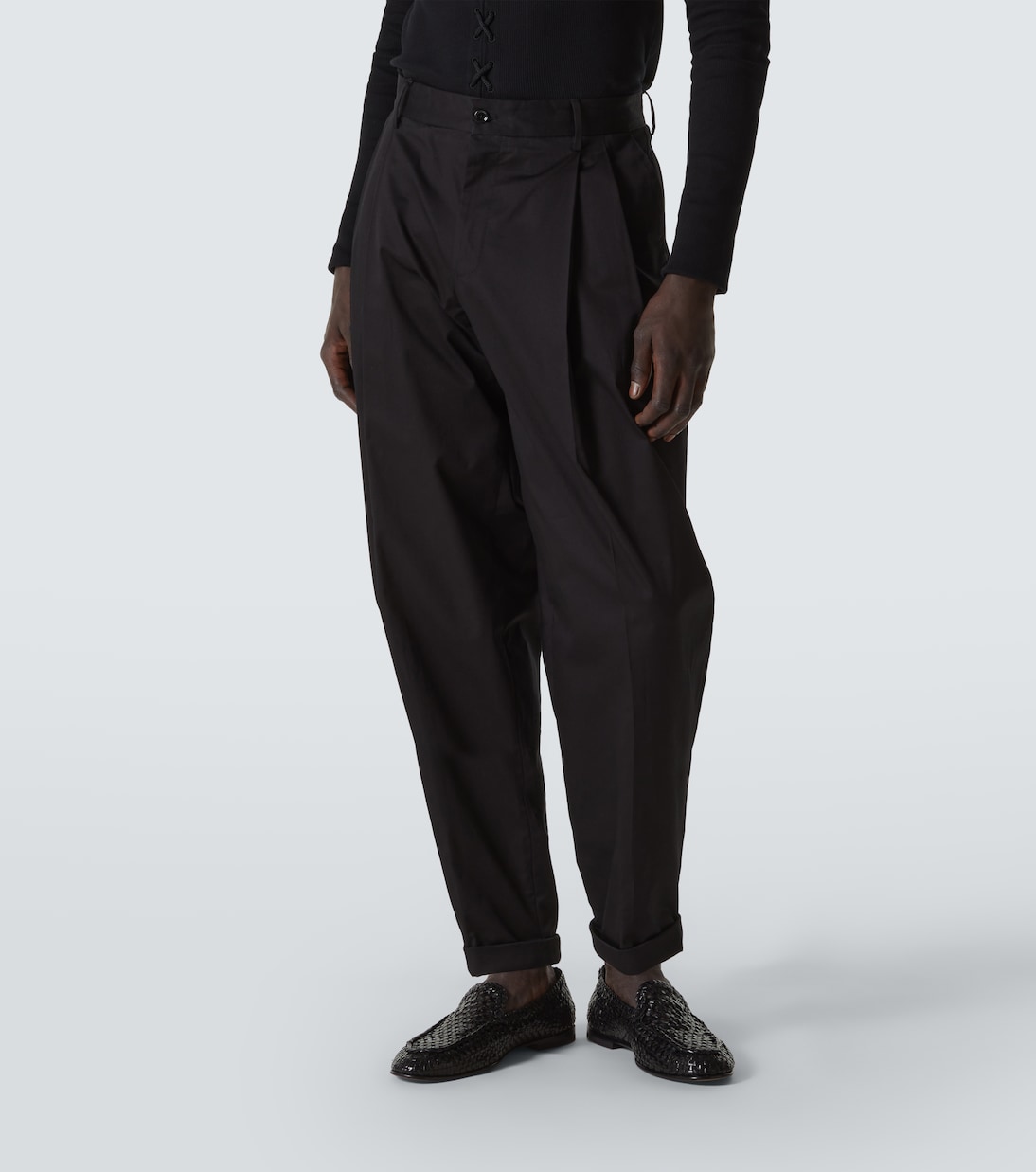 Pantalones tapered de mezcla de algodón | Dolce&Gabbana