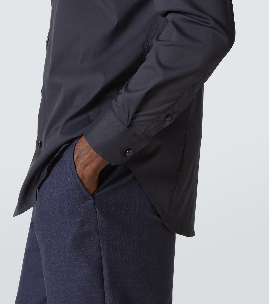 Camicia in popeline di misto cotone | Giorgio Armani