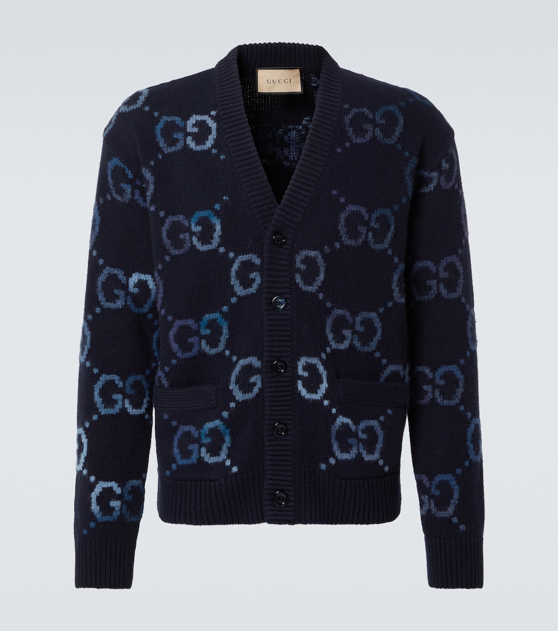 GG intarsia wool-blend cardigan  | Gucci