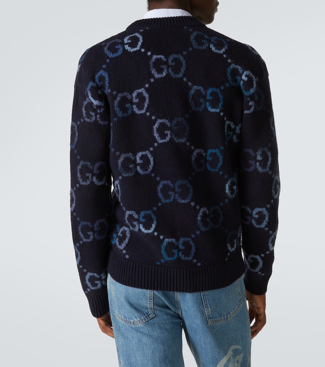 GG intarsia wool-blend cardigan  | Gucci