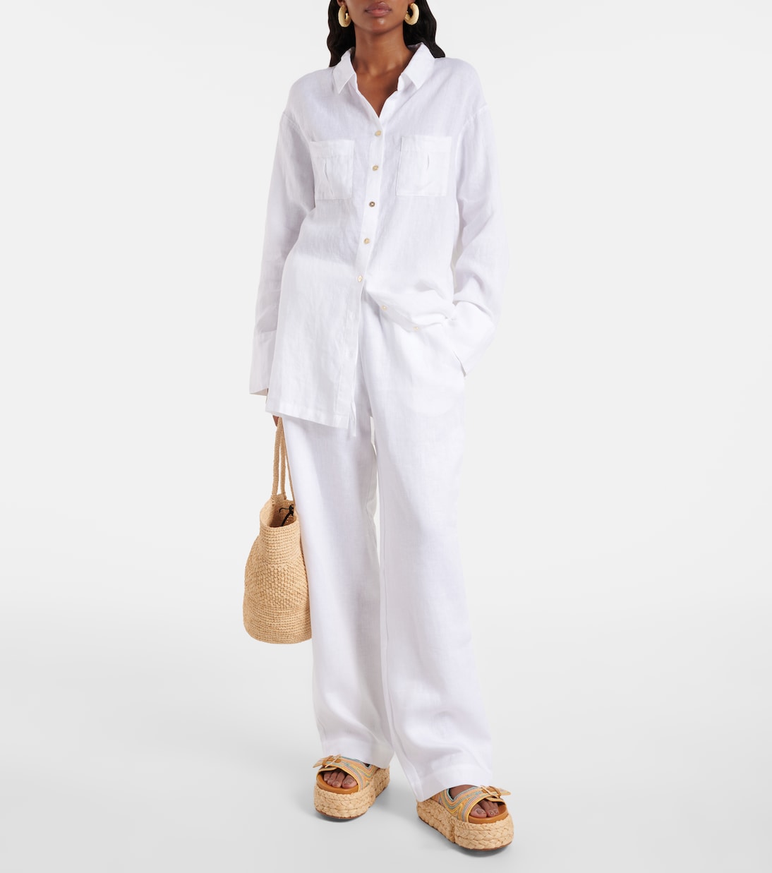 Quinie raffia platform slides | Clergerie