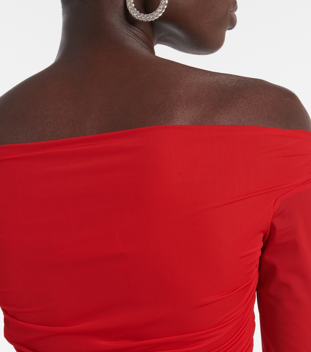 Vestido largo asimétrico con volantes | Blumarine