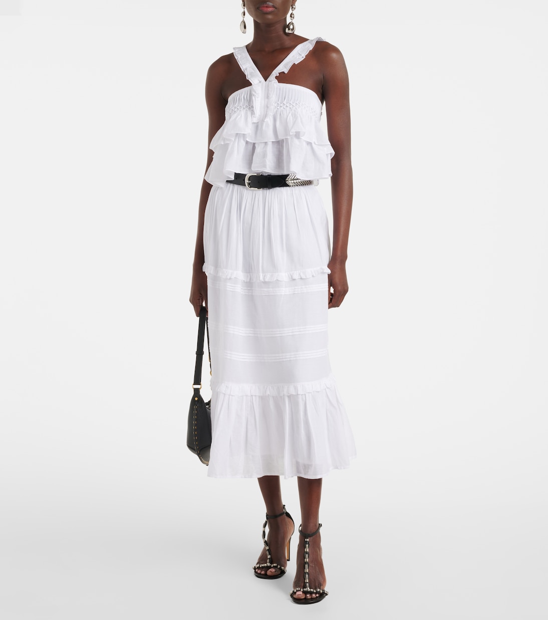 Jupe longue Diya en coton mélangé | Marant Etoile