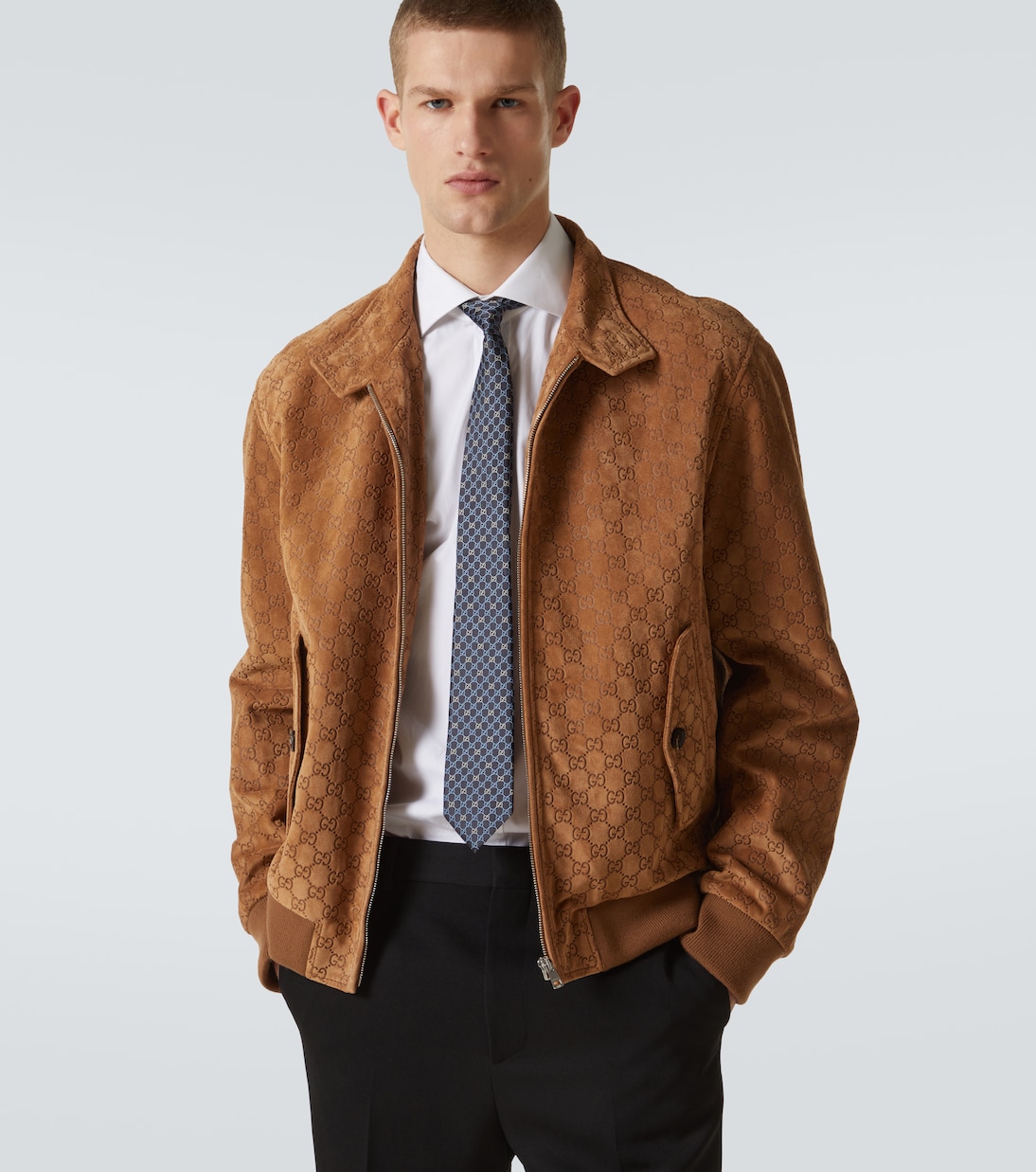 Cravatta in jacquard GG di seta | Gucci