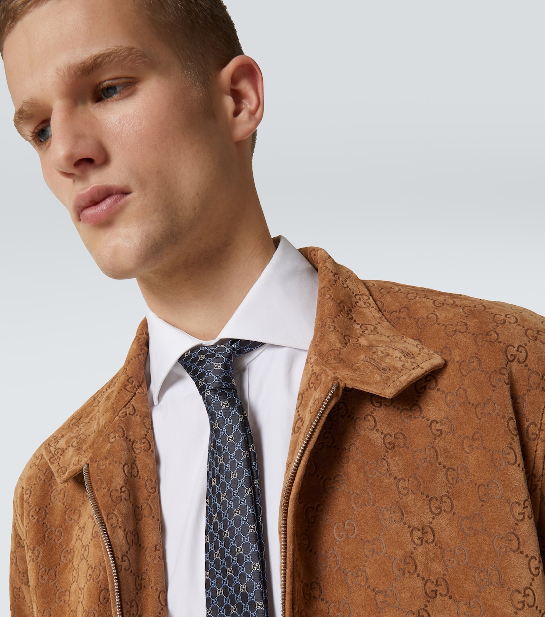 Cravatta in jacquard GG di seta | Gucci
