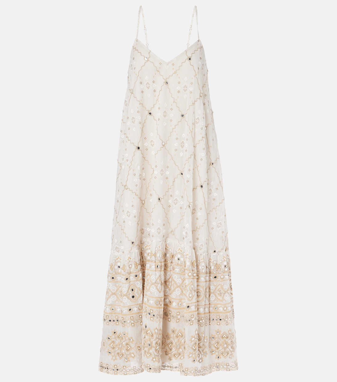 Abito midi Mosaic in cotone con stampa | Juliet Dunn