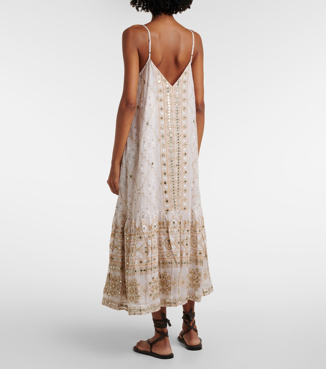 Abito midi Mosaic in cotone con stampa | Juliet Dunn