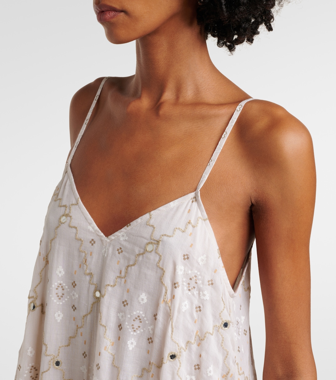 Abito midi Mosaic in cotone con stampa | Juliet Dunn