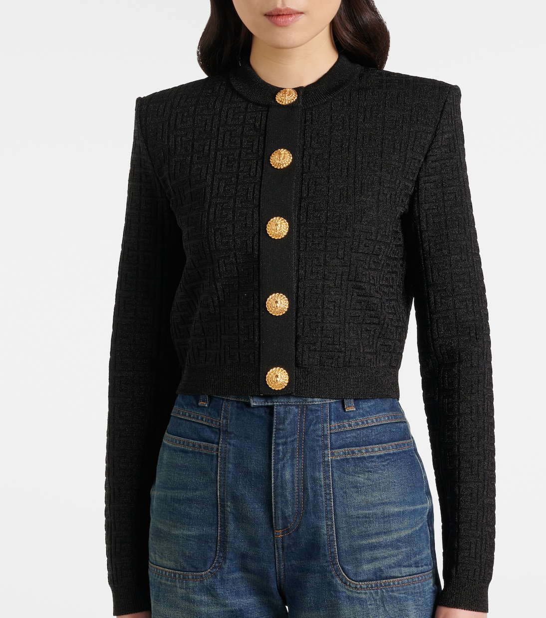 Cardigan PB Labyrinth con lamé | Balmain