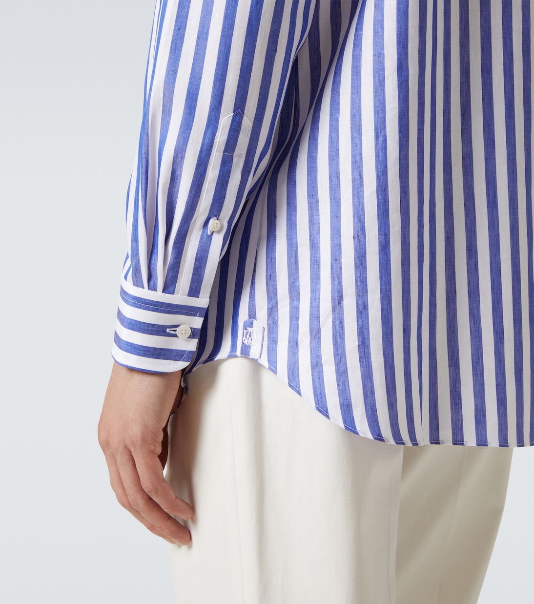 Camicia Bengal in cotone e lino a righe | Dunhill