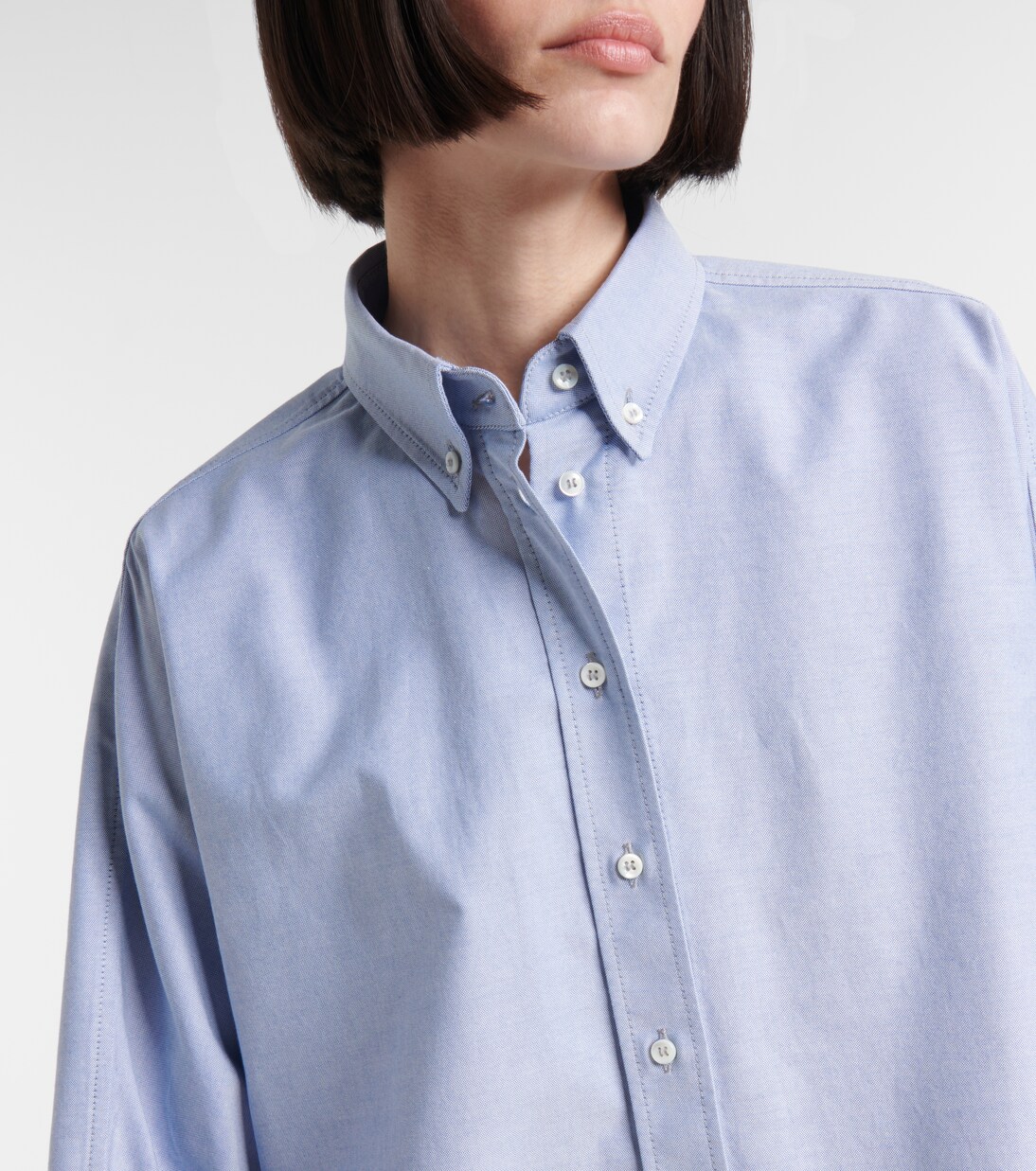 Camicia oversize Monili in popeline di cotone | Brunello Cucinelli