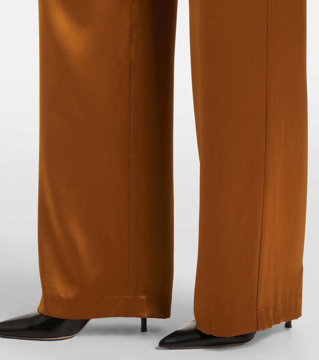 Pantaloni a gamba larga in raso di seta | The Sei