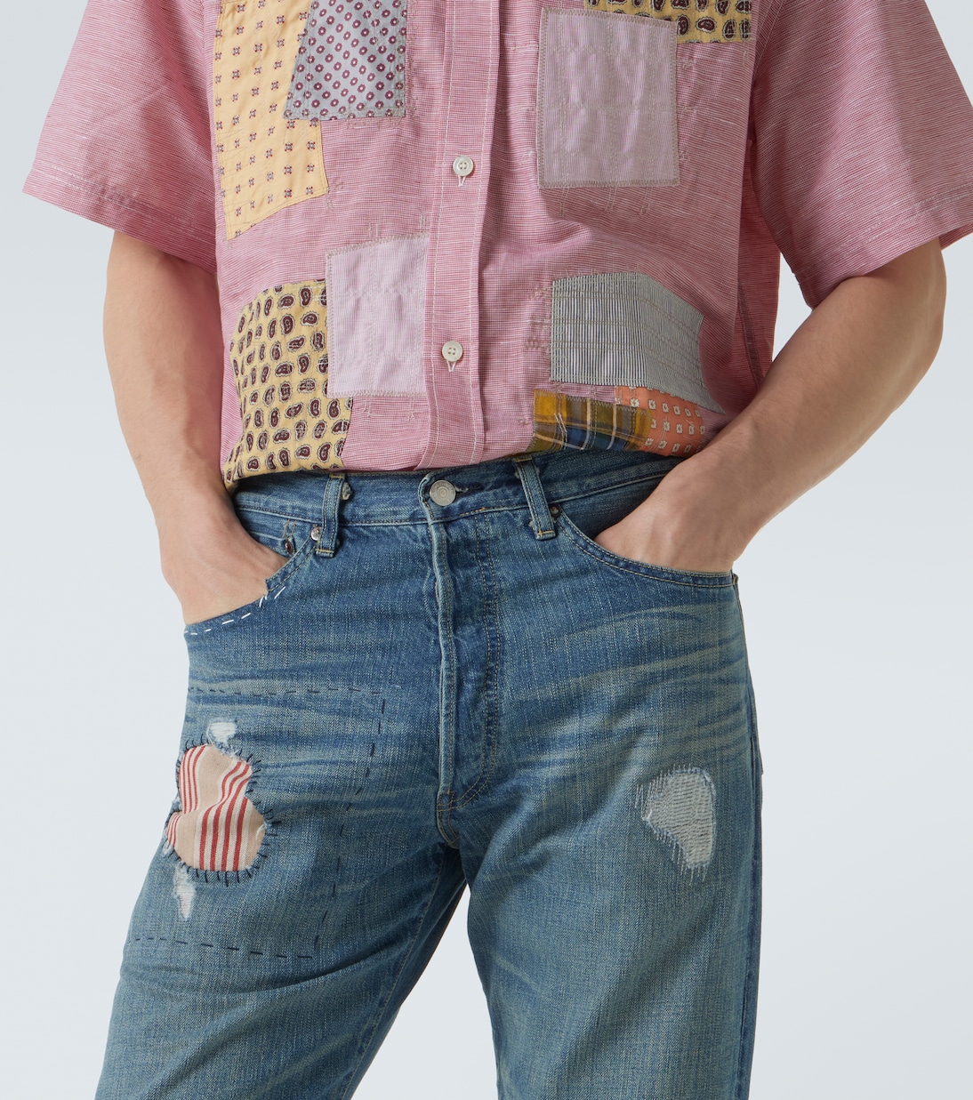 x Levi's® patchwork straight jeans | Junya Watanabe