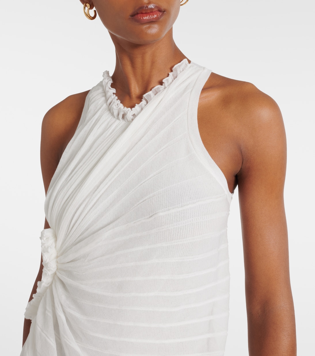 Robe longue en coton mélangé | Victoria Beckham