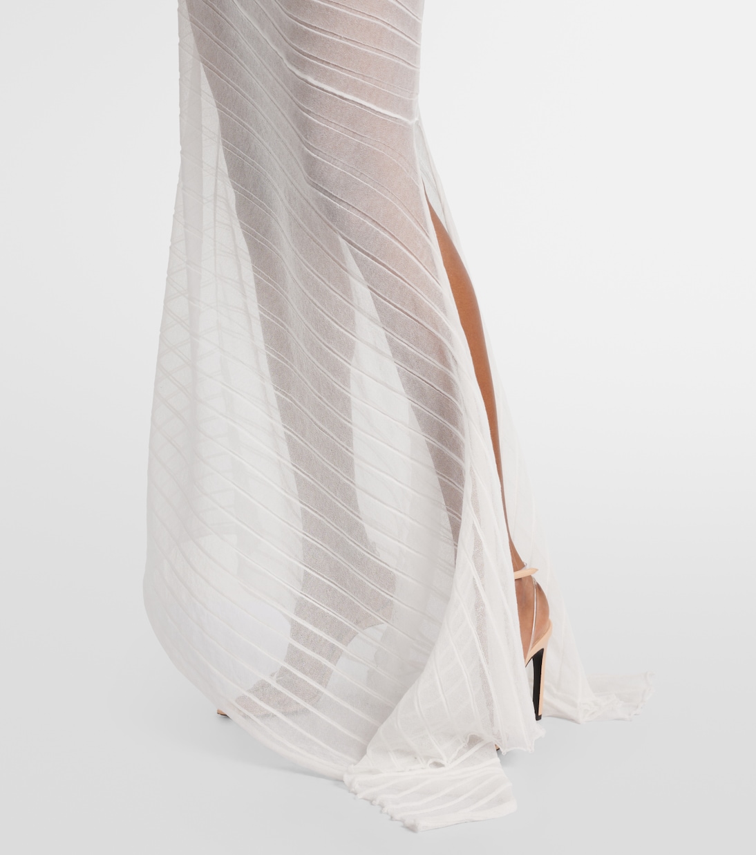 Robe longue en coton mélangé | Victoria Beckham