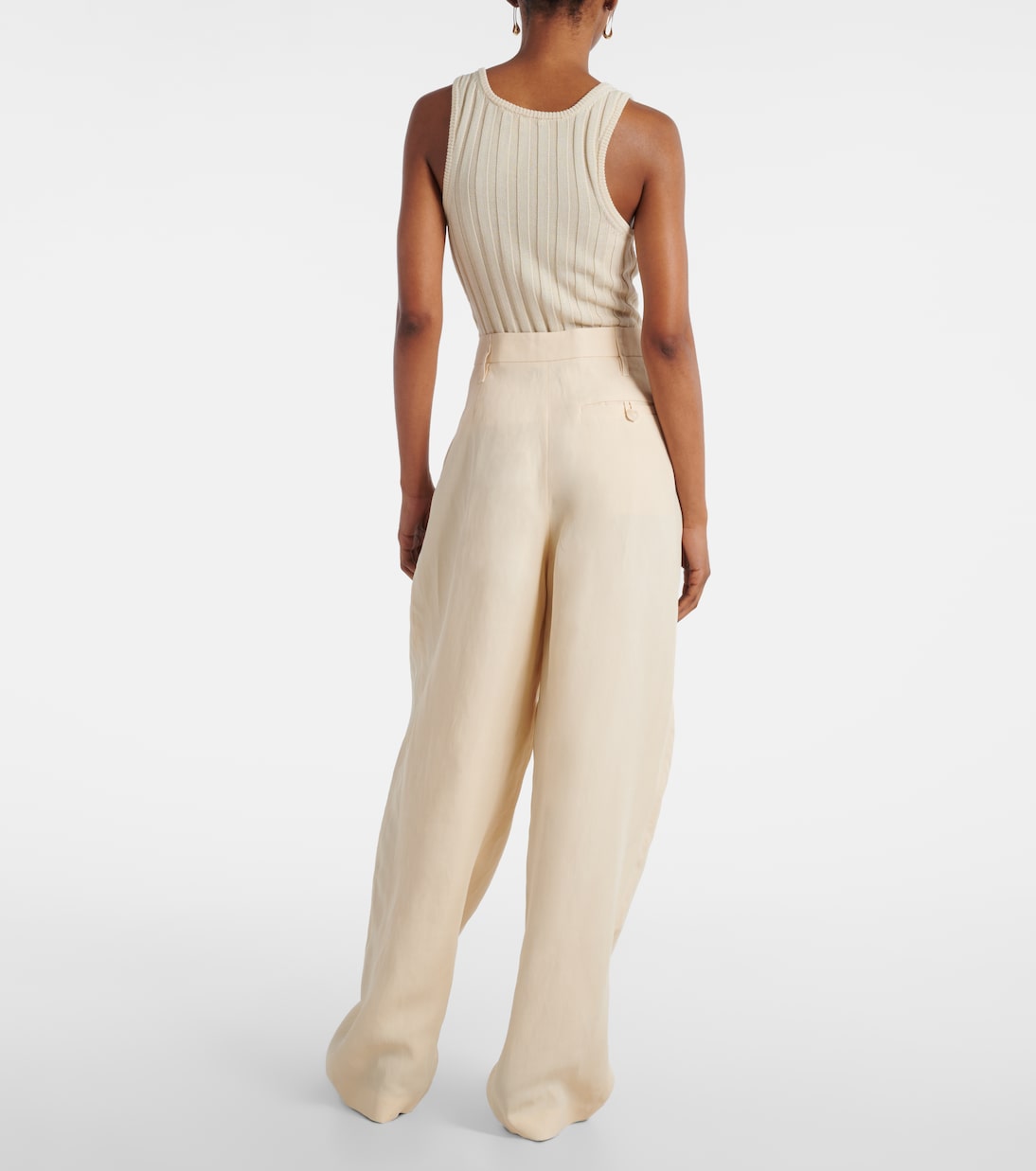 Pantaloni a gamba larga a vita alta | Stella McCartney