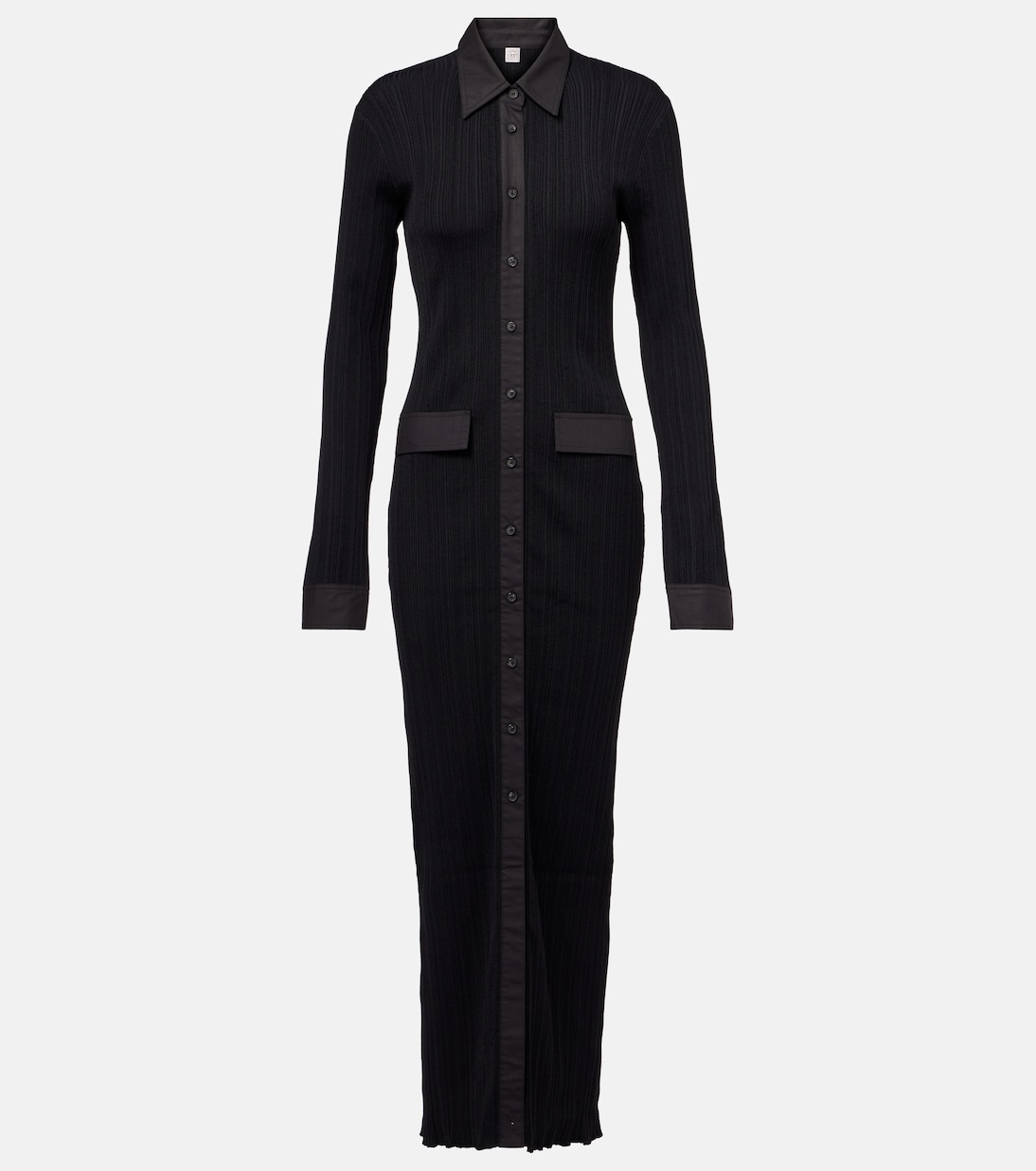 Hemdblusenkleid aus Rippstrick | Toteme